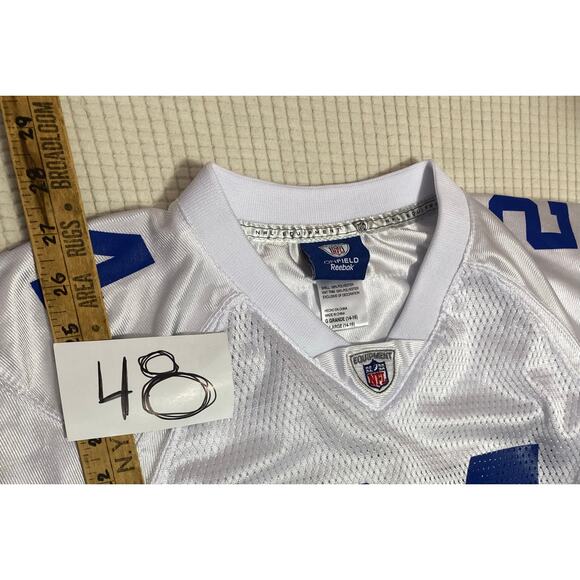 Reebok NFL Tiki Barber # 24 Dallas Cowboys Football Jersey Youth Large 14-16 - Picture 5 of 11